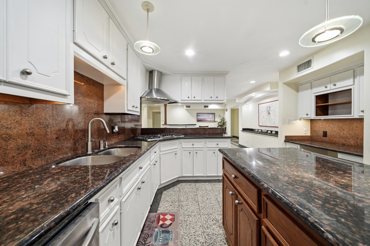 Existing kitchen with granite surfaces